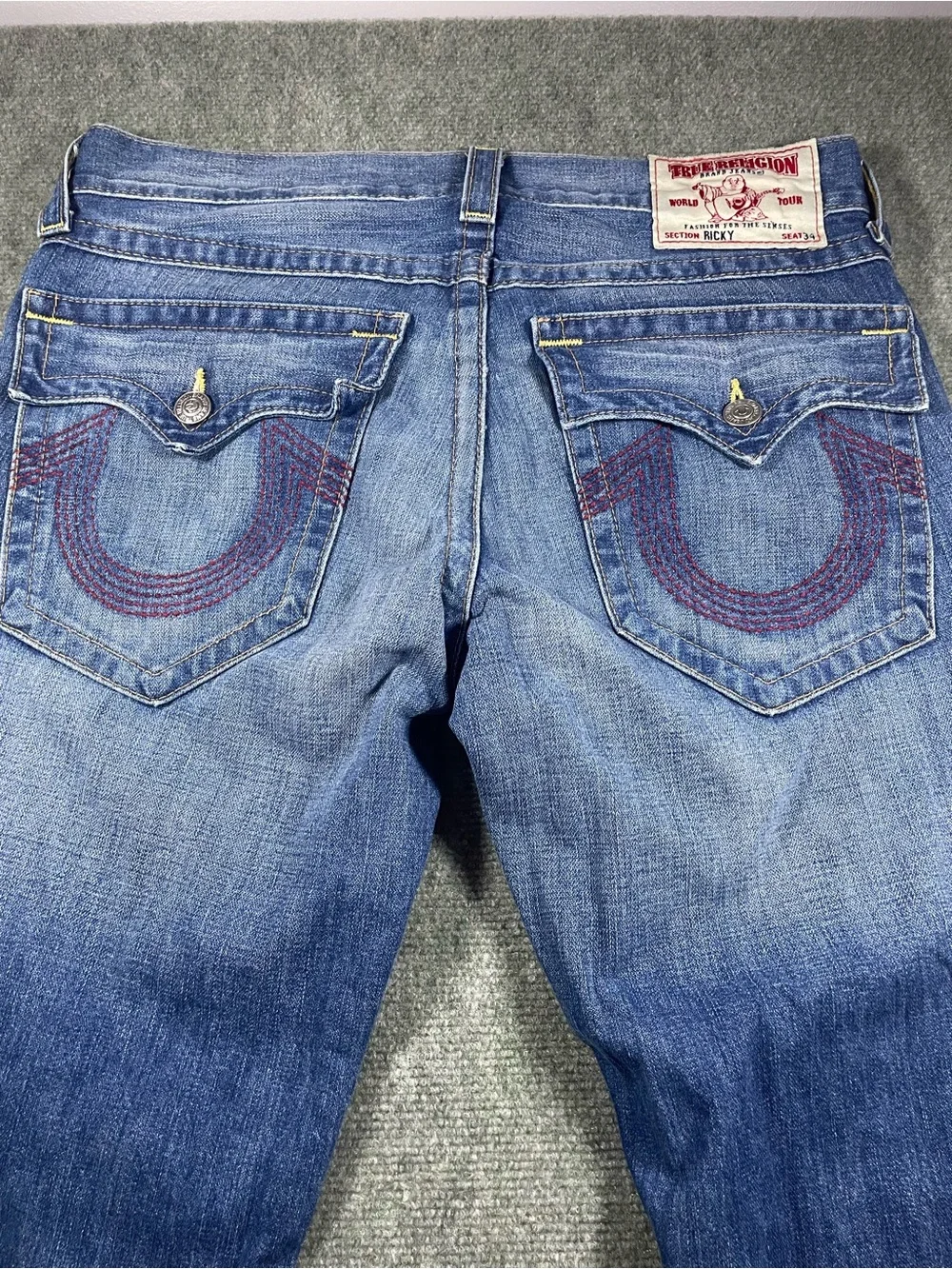 True Religion Men's Medium Blue Bootcut Jeans
